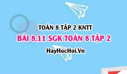 Bài 8.11 SGK Toán 8 tập 2 Kết nối tri thức